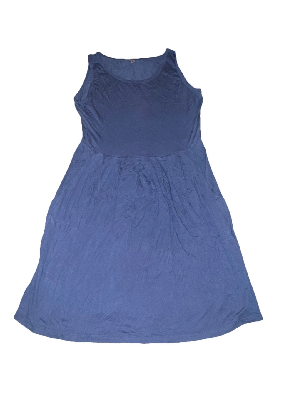 Classic Sleeveless Navy Midi Dress